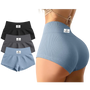 Bodycon Women's Ribbed Butt Lifting Shorts