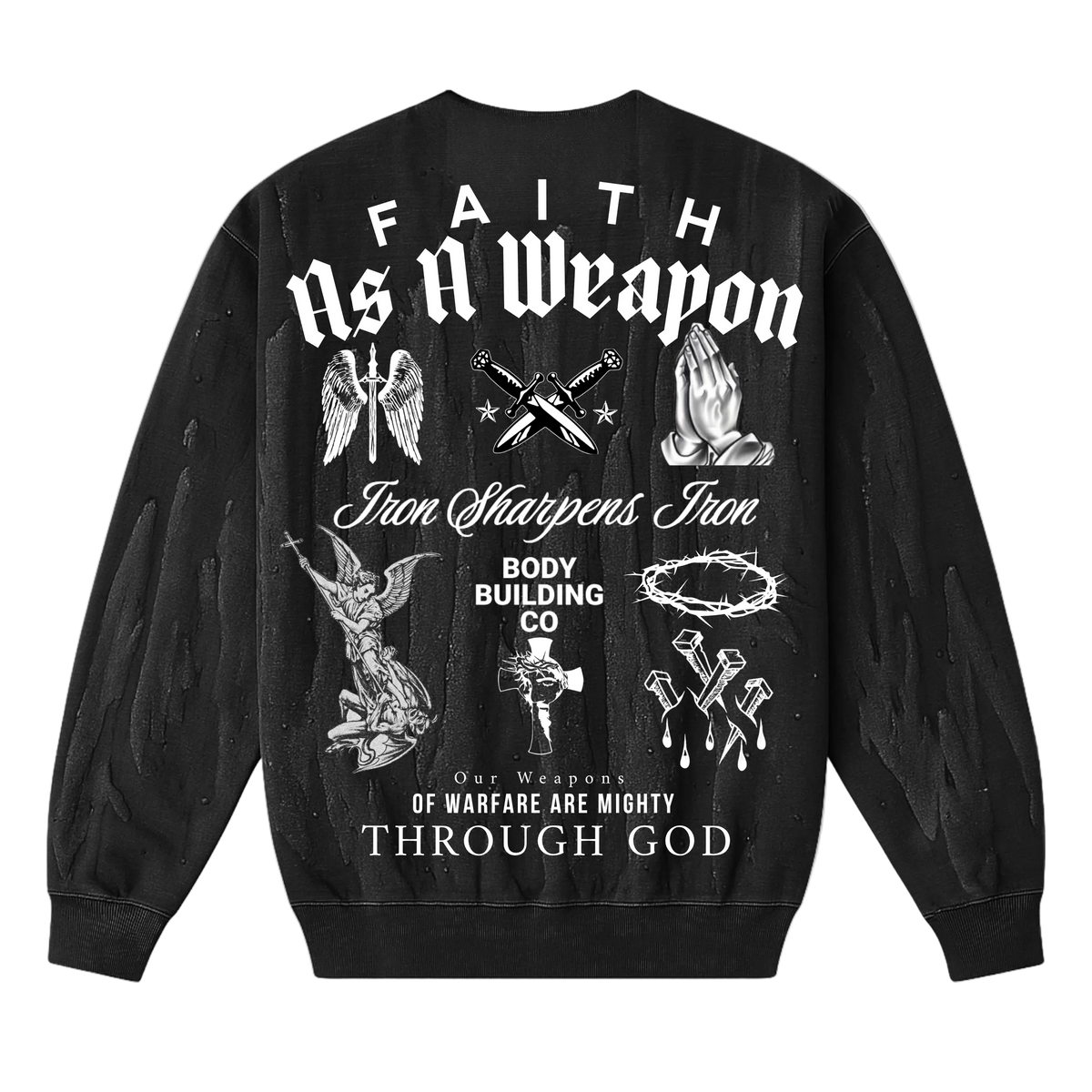 Faith As A Weapon Collectors Drip Dye Crewneck