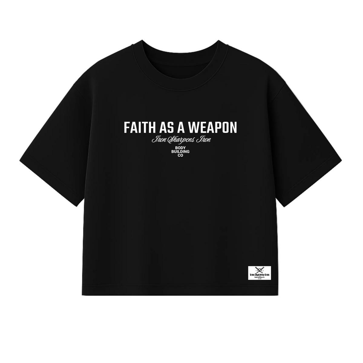 Faith As A Weapon Boxy Crop Tee