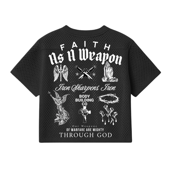 Faith As A Weapon Football Mesh Jersey